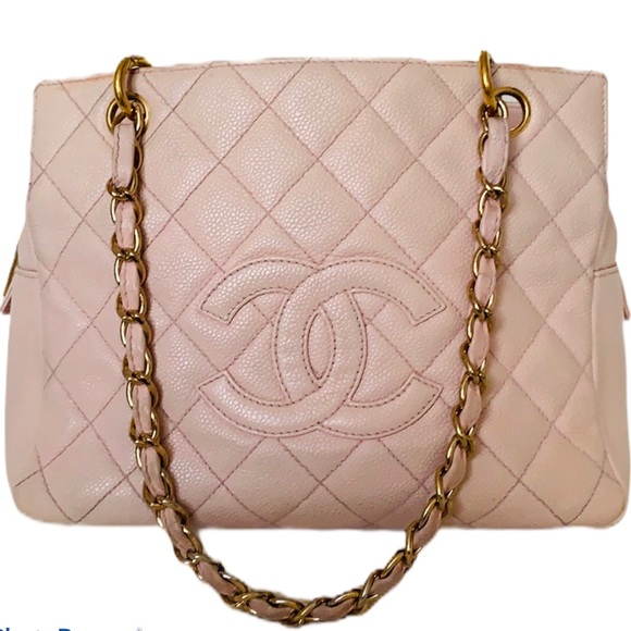 CHANEL Handbags - CHANEL Caviar Quilted PST Timeless Shopping Tote